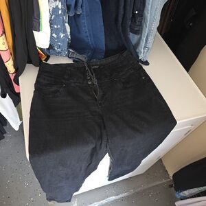 Silver Crush Black Denim Jeans